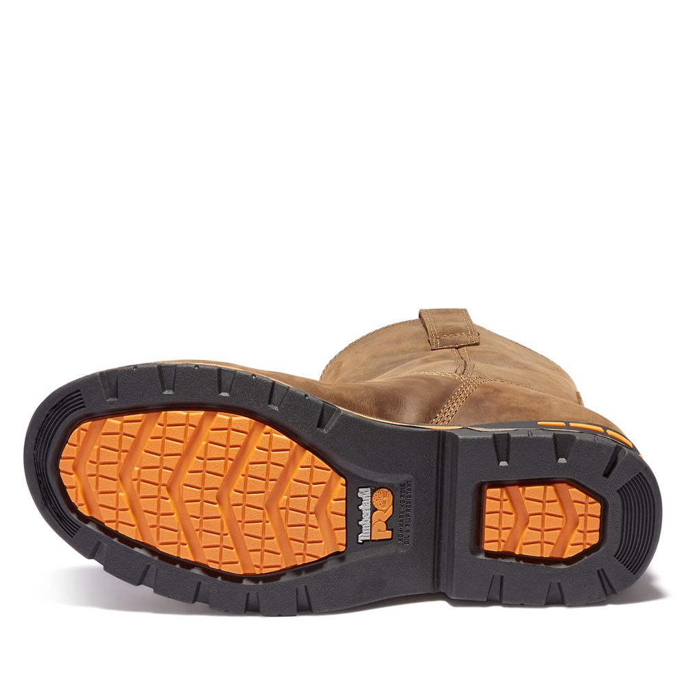 Botas de Trabajo Timberland Hombre Pro® Ag Boss Alloy Toe Pull-On Marrones - Chile TOB-567480